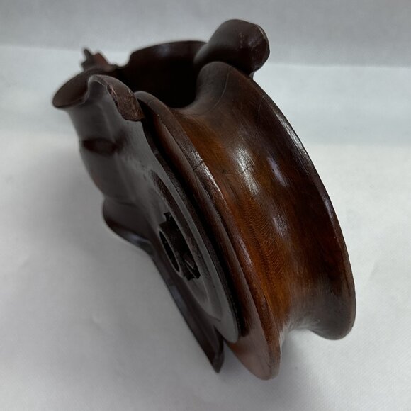 Antique Vintage Cast Iron & Wood Barn Pulley - Picture 3 of 7